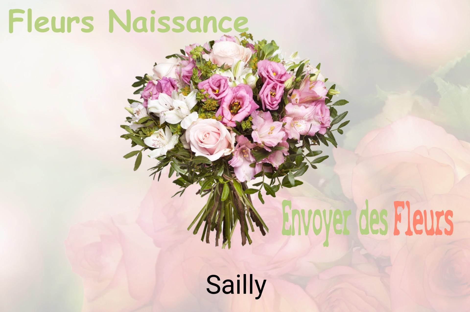 Bouquet de fleurs de naissance livré à Sailly
